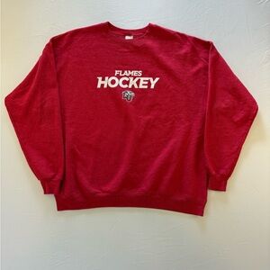 Liberty University Ice Hockey Long Sleeve Pullover, Mens XL, Red